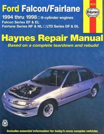 Image for Ford Falcon EF EL / Fairlane NF NL / LTD DF DL 1994-1998 6-cylinder (36732) Haynes Automotive Repair Manual