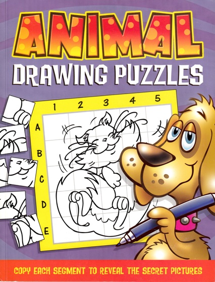 Image for Animal Drawing Puzzles: Copy each segment to reveal the secret pictures