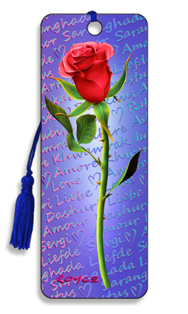 Image for Red Rose 3D Bookmark