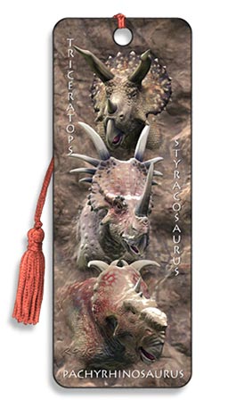 Image for Tri-Ceratops Styracosaurus Pachyrhinosaurus Dinosaurs 3D Bookmark