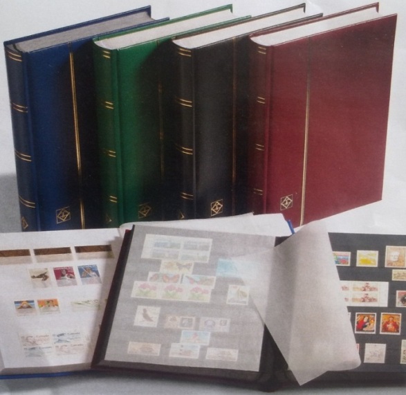 Image for Stamp Album: A4 Comfort Stockbook 64 White Pages - Black Padded Leatherette Cover