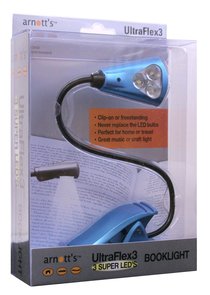 UltraFlex3 Triple Super LED Booklight - Blue Colour (uses 3 AAA Batteries) Image for UltraFlex3 Triple Super LED Booklight - Blue Colour (uses 3 AAA Batteries)