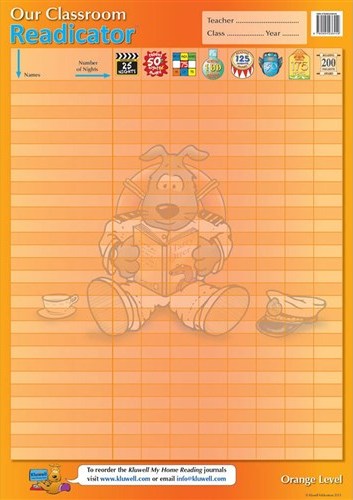 Image for Kluwell Classroom Readicator Orange Level A2 Chart (Senior 9-11 years old)