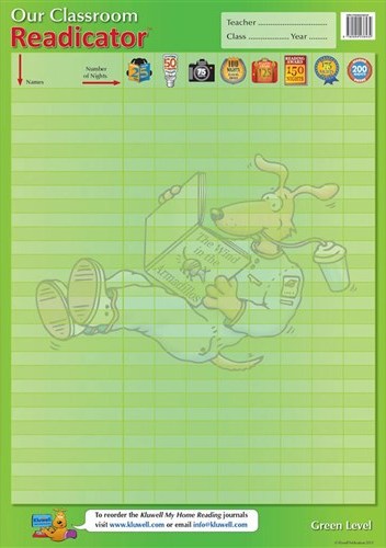 Image for Kluwell Classroom Readicator Green Level A2 Chart (Middle 7-9 years old)