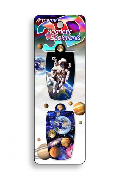 Image for Space Walk 3D Magnetic Bookmark 2 pack