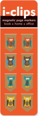 Image for Owls I-Clips Magnetic Page Markers 8 pack # Bookmark