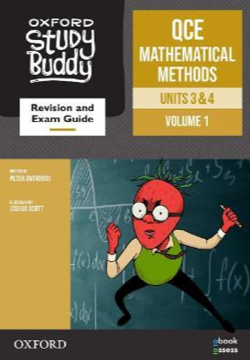 study buddy qce Image for Oxford Study Buddy QCE Mathematical Methods Units 3&4 Revision and exam guide