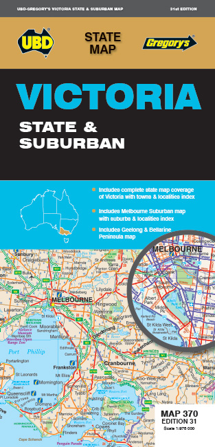 Victoria Map State View Victoria State and Suburban Map : State Map 370 Edition 31