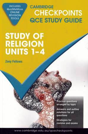 study buddy qce Image for Cambridge Checkpoints QCE Study Guide : Study of Religion Units 1-4