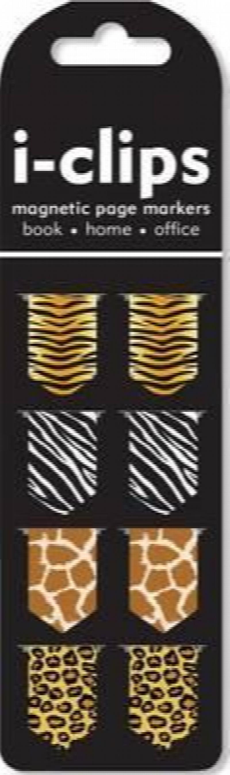Animal Prints iClips Page Markers 8pack Bookmarks