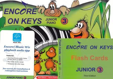 Image for Encore on Keys Junior Series 3 Piano / Keyboard Student Kit : Audio App and Flash Cards Included