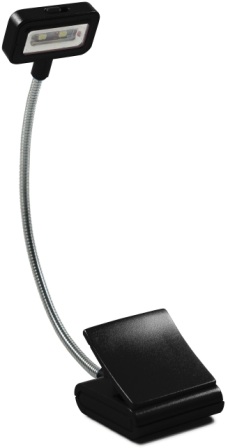 Image for Duo Reading Light Booklight - Black - 2LEDs Flexible Arm and Secure Clip *** Temporarily Out of Stock ***
